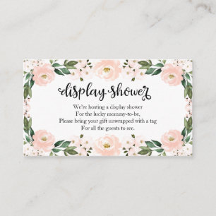 Cartão De Informações Encl De Chá De Exibição De Chá de fraldas Floral R