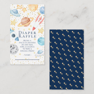 Cartão De Informações Enclo do Bilhete de Fralda de Espaço Exterior