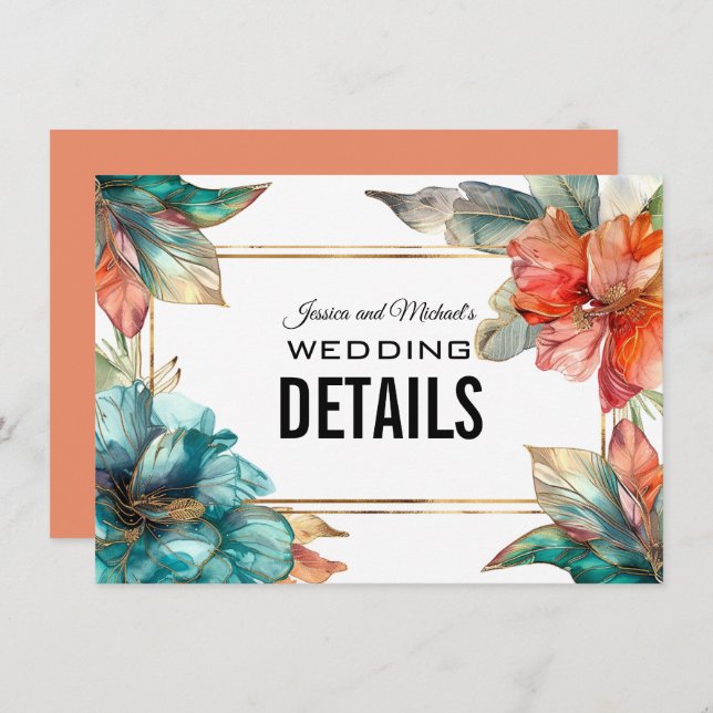 Cartão De Informações Endereço do sítio Web + QR Hibiscus Serenade Parad (Frente/Verso)