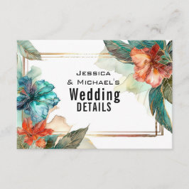 Cartão De Informações Endereço do sítio Web + QR Hibiscus Serenade Parad