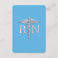Enfermeiro Registrado RN Caduceus no Baby Blue