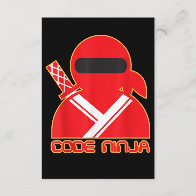 Cartão De Informações Engenheiro de Codificação de Computadores Ninja -  (Frente)