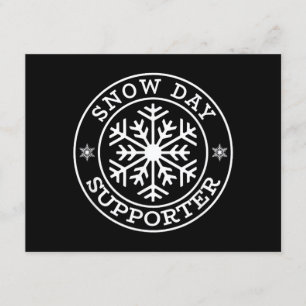 Cartão De Informações Engraçado Apoiador do Dia da Neve Professor Estuda