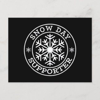 Cartão De Informações Engraçado Apoiador do Dia da Neve Professor Estuda