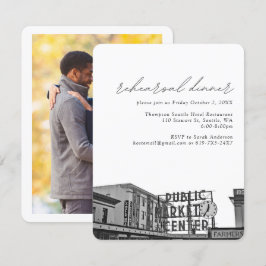 Cartão De Informações Ensaio Fotográfico de Seattle Wedding Pikes Place