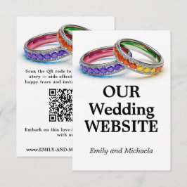 Cartão De Informações 🌈 Entrelaçados no Orgulho – Site de Casamento