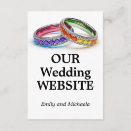 Cartão De Informações 🌈 Entrelaçados no Orgulho – Site de Casamento