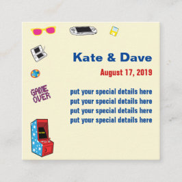 Cartão De Informações Entrevista Retro-Video Gamer 🎮 💍 Casamento