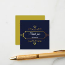 Envelope com fechamento em estilo indiano dourado 