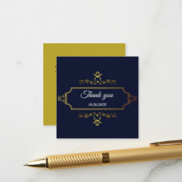 Cartão De Informações Envelope com fechamento em estilo indiano dourado 