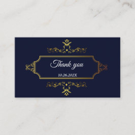 Cartão De Informações Envelope com fechamento estilo indiano dourado e a