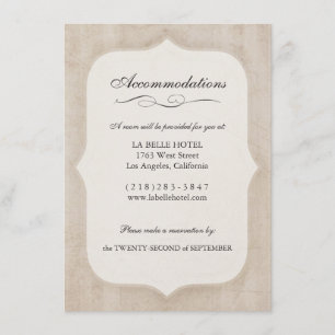 Cartão De Informações Envelope de Casamento Monograma Creme Charme Vinta