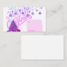 Cartão De Informações Envelope de Natal, Desejos, Carta