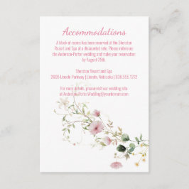 Cartão De Informações Envelope Floral Rosa Pálido