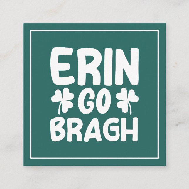 Cartão De Informações Erin Go Bragh-60850 (Frente)