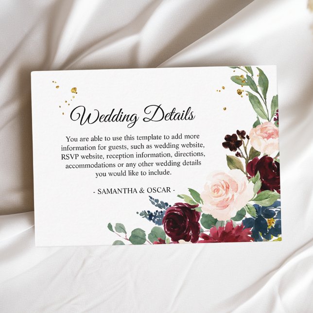 Cartão De Informações Escamudo e Douradas Quedas com Aquarela Elegante (Criador carregado)