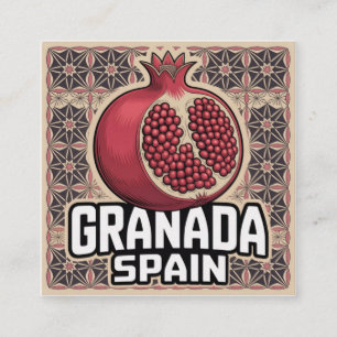 Cartão De Informações Espanha Granada Pomegranate Sticker