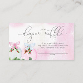 Cartão De Informações Espingarda de chá de fraldas de menina de inverno