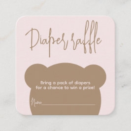 Cartão De Informações Espingarda de fralda de urso simples e minimalista