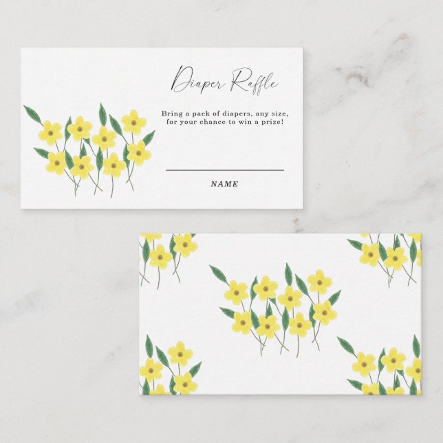 Cartão De Informações Espingardas fraldas amarelas selvagens neutras em  (Frente/Verso)