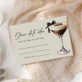 Cartão De Informações Espresso Martini Bridal Shower Date Idea