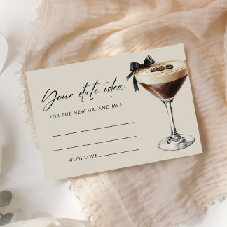 Cartão De Informações Espresso Martini Bridal Shower Date Idea