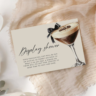 Cartão De Informações Espresso Martini Bridal Shower Display Shower