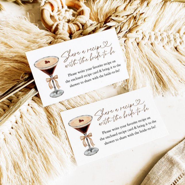 Cartão De Informações Espresso Martini Love Está Fazendo Pedido De Recei (Criador carregado)