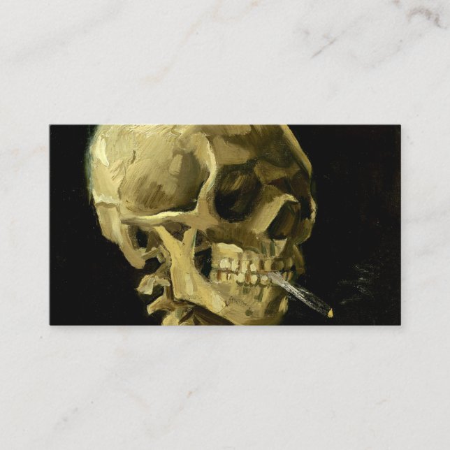 Cartão De Informações Esqueleto de Fumagem de Van Gogh (Frente)