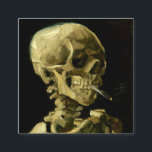 Cartão De Informações Esqueleto de Fumagem de Van Gogh<br><div class="desc">Cartões com a pintura a óleo de Vincent van Gogh Crânio de um esqueleto com cigarro queimado (1885-86). Um presente excelente para fãs do Poste-impressionismo e da arte holandesa!</div>