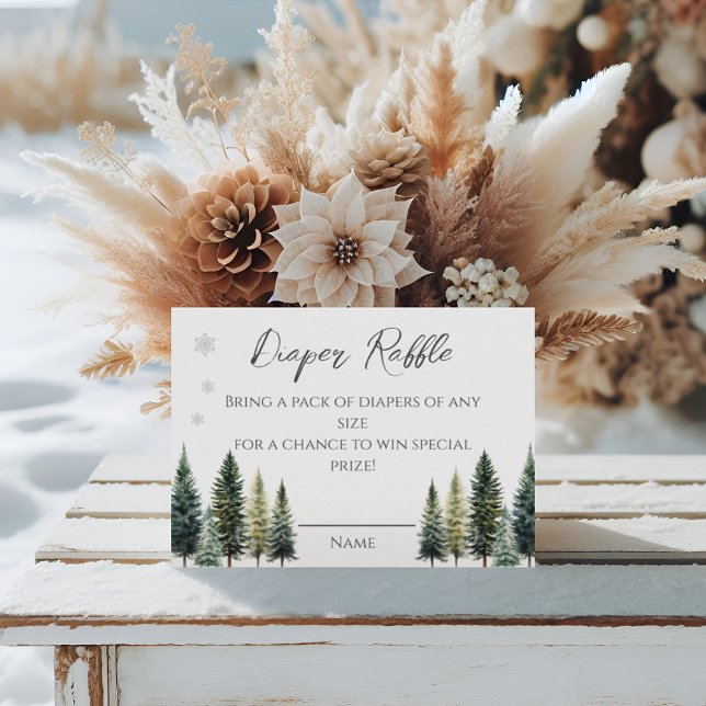 Cartão De Informações Está frio fora do inverno Fralda Raffle (Criador carregado)