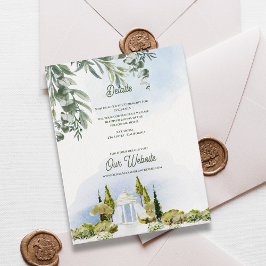 Cartão De Informações Estate Garden Pavilion Wedding Details