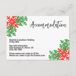 Cartão De Informações Este Alojamento De Casamento De Natal Da Época