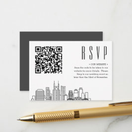 Cartão De Informações Estilo Deco de Casamento Nashville | RSVP de event
