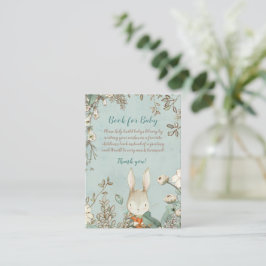 Cartão De Informações Estilo Vintage - Livro De Bunny Florals Para Chá d