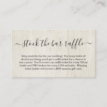 Estoque o Chá de panela da placa Raffle do Bar