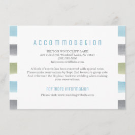 Cartão De Informações Estrias aquáticas, alojamento para casamentos de p