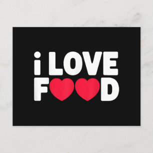 Cartão De Informações Eu adoro Comida Engraçado Presente de Foodie para