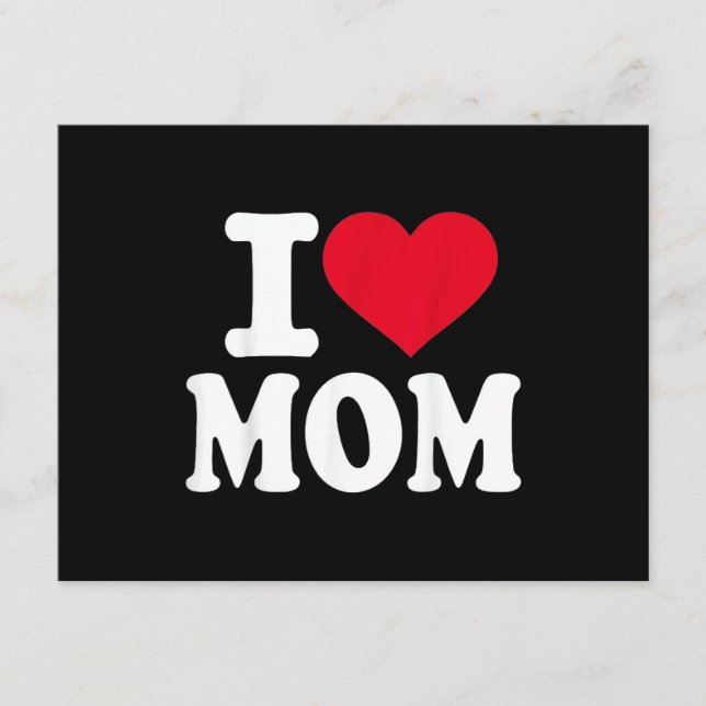 Cartão De Informações Eu Amo a Mamãe (Frente)