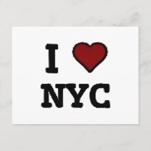 Cartão De Informações Eu Amo NYC coração
