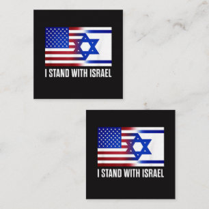 Cartão De Informações Eu Estou com Israel Patriótico