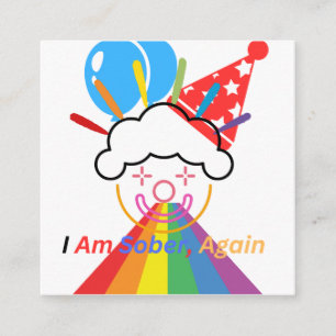 Cartão De Informações Eu estou sóbrio de novo