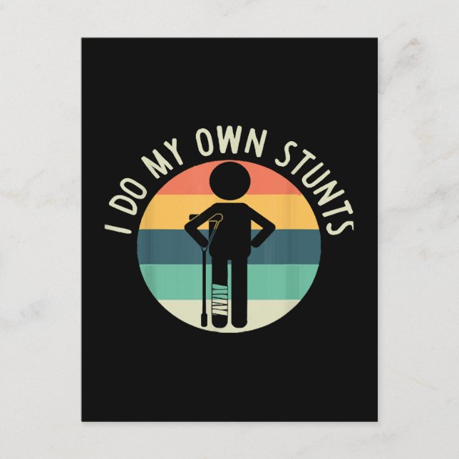 Cartão De Informações eu faço minhas próprias acrobacias (Frente)