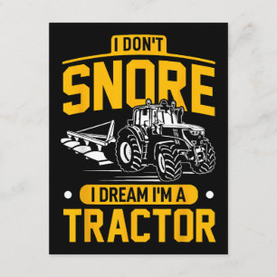 Cartão De Informações Eu Não Ronco Eu Sonho Que Sou Um Trator - Fazendei