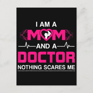 Cartão De Informações Eu sou mãe e médico, nada me assusta.