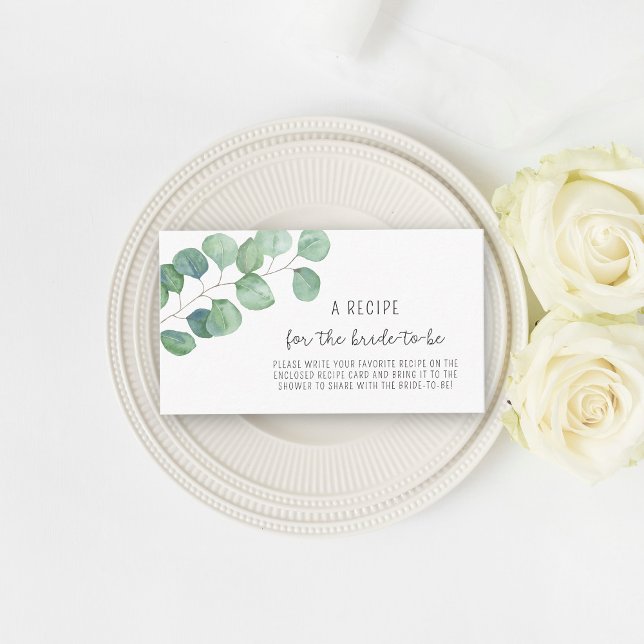 Cartão De Informações Eucalipto - Receita para a futura noiva (Criador carregado)