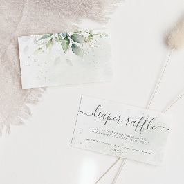 Cartão De Informações Eucalyptus deixa Fralda verde Raffle