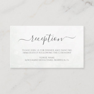 Cartão De Informações Eucalyptus deixa Recepção de casamento verde