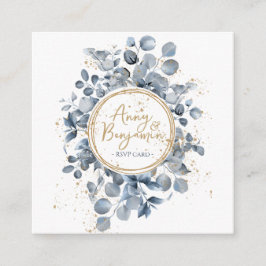 Cartão De Informações Eucalyptus Dourado Glitter Code 01 - RSVP 2