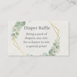 Cartão De Informações Eucalyptus Gold Diaper Raffle Insert Card | Boho